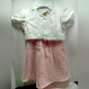 Rose cottage vintage children's dress with matching jacket